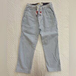 Mini Boden Seersucker Pants Blue White Boys Toddler 3